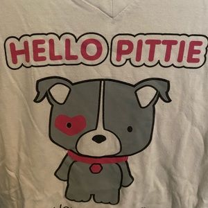 Hello Pittie v-neck t-shirt